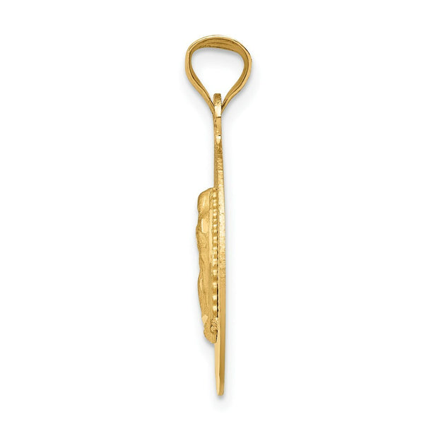 14K Yellow Gold Our Lady of Guadalupe Pendant mm width