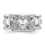Load image into Gallery viewer, 14K White Gold Claddagh Ring  Size 6
