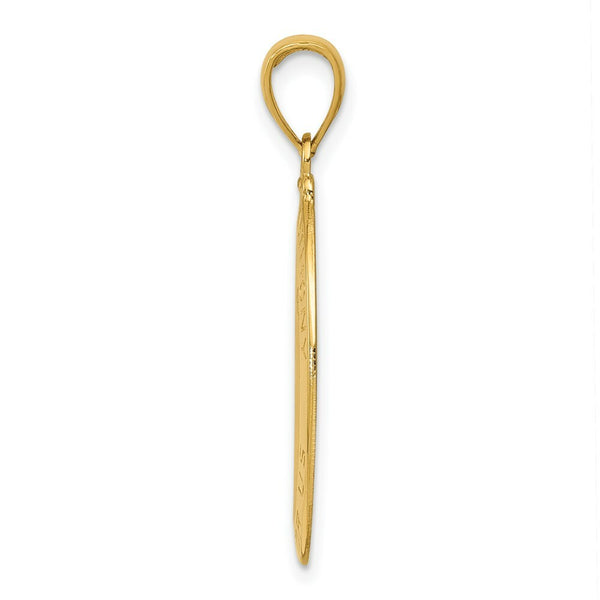 14K Yellow Gold Saint Anthony Oval Medal Pendant