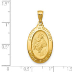 Load image into Gallery viewer, 14K Yellow Gold Saint Anthony Oval Medal Pendant
