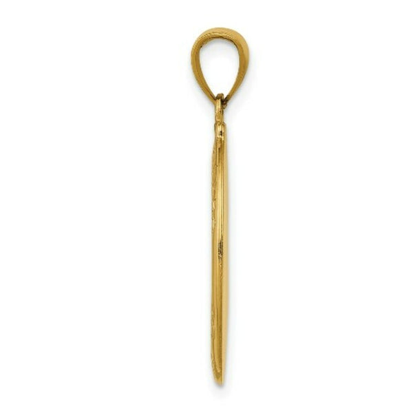 14K Yellow Gold Saint Theresa Oval Medal Pendant