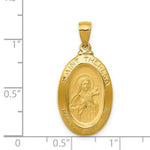 Load image into Gallery viewer, 14K Yellow Gold Saint Theresa Oval Medal Pendant
