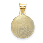 Load image into Gallery viewer, 14K Yellow Gold and Rhodium Polished and Diamond-cut Baptism Circle Pendant
