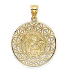 Load image into Gallery viewer, 14K Yellow Gold Polished Angel Diamond-cut Medal Pendant
