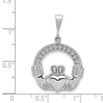 Load image into Gallery viewer, 14K White Gold Claddagh Pendant
