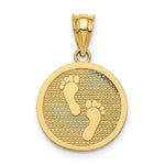 Load image into Gallery viewer, 14K Yellow Gold Polished Reversible Have Faith/Footprints Pendant
