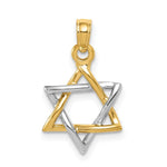 Load image into Gallery viewer, 14K Two-tone Gold Polished Star of David Pendant
