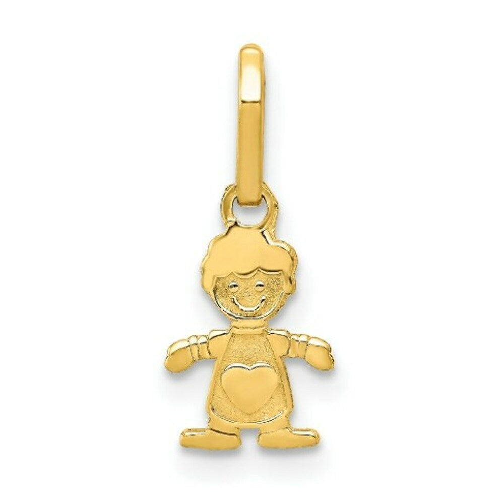 14K Yellow Gold Polished Little Boy Pendant