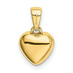 Load image into Gallery viewer, 14k Yellow Gold Polished Pave CZ Heart Pendant
