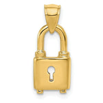Load image into Gallery viewer, 14k Yellow Gold Polished Lock Pendant
