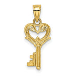 Load image into Gallery viewer, 14K Yellow Gold Swans Key Pendant
