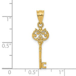 Load image into Gallery viewer, 14k Yellow Gold Polished Fancy Key Pendant

