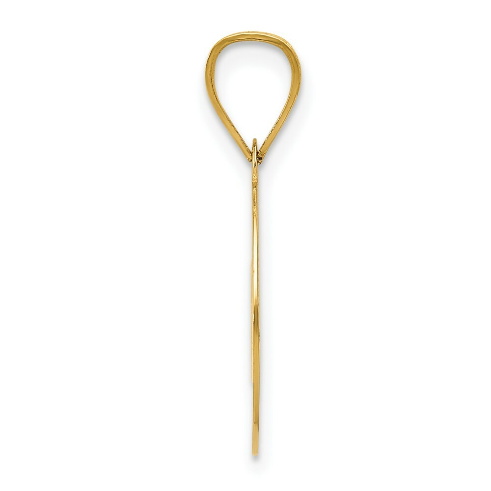14k Yellow Gold Polished Cut-out Heart Pendant