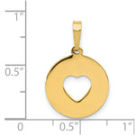 Load image into Gallery viewer, 14k Yellow Gold Polished Cut-out Heart Pendant
