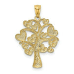 Load image into Gallery viewer, 14K Two-tone Gold with Rhodium Tree of Life w/Hearts Pendant
