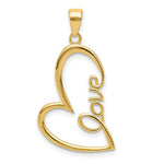 Load image into Gallery viewer, 14k Yellow Gold Polished Love Heart Pendant
