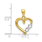 Load image into Gallery viewer, 14k Two-tone Gold Infinity in Open Heart Pendant
