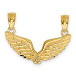 Load image into Gallery viewer, 14K Yellow Gold Polished Break Apart Angel Wings Pendant

