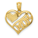 Load image into Gallery viewer, 14k Yellow Gold Polished Mom &amp; Heart In Heart Pendant
