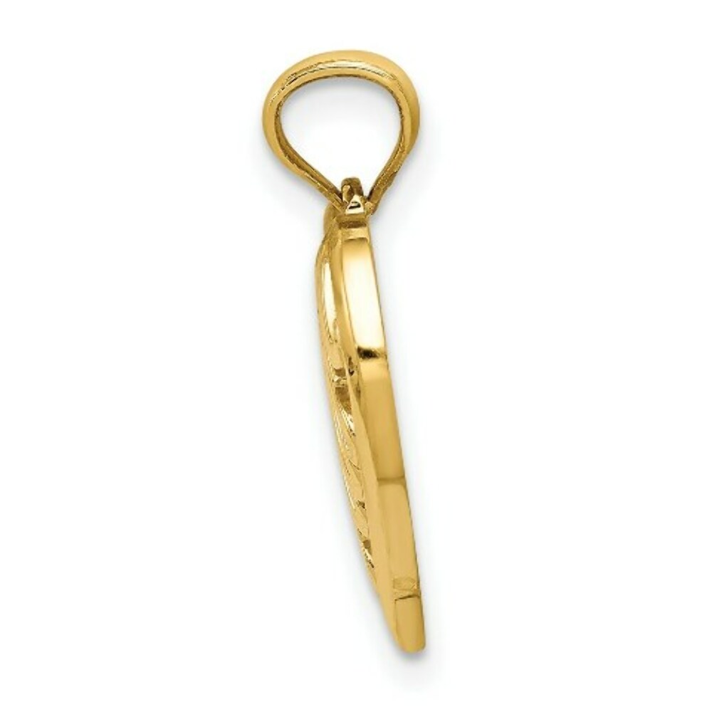 14k Yellow Gold Polished Mom & Heart In Heart Pendant