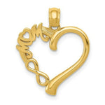 Load image into Gallery viewer, 14K Yellow Gold Polished Mom in Heart with Infinity Symbol Pendant
