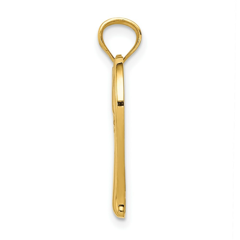 14K Yellow Gold Polished Mom in Heart with Infinity Symbol Pendant