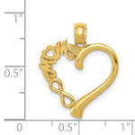Load image into Gallery viewer, 14K Yellow Gold Polished Mom in Heart with Infinity Symbol Pendant
