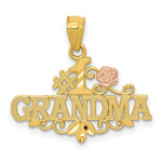 Load image into Gallery viewer, 14k Yellow &amp; Rose Gold Diamond-cut #1 Grandma and Rose Pendant
