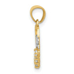 Load image into Gallery viewer, 14K Two-tone Gold with Rhodium CZ #1 Daughter Heart Pendant
