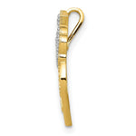 Load image into Gallery viewer, 14K Two-tone Gold with Rhodium Polished Daddy's Little Girl Heart Chain Slide
