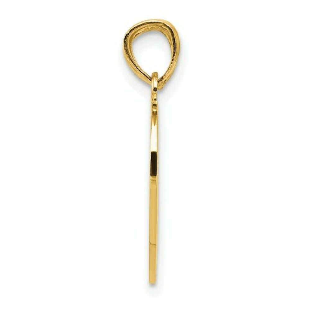 14k Yellow Gold Satin & Polished Daughter Mom Break Apart Heart Pendant