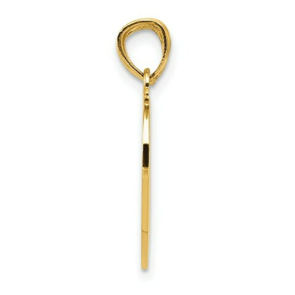 14k Yellow Gold Satin & Polished Daughter Mom Break Apart Heart Pendant