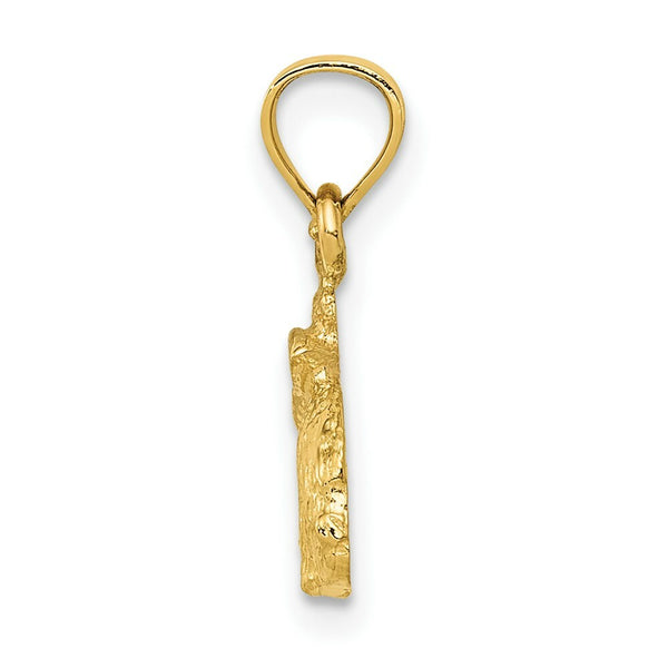14K Yellow Gold Polished Rabbit Pendant