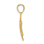 Load image into Gallery viewer, 14K Yellow Gold Diamond-cut Polished Snowflake Pendant
