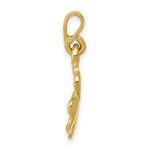 Load image into Gallery viewer, 14k Yellow Gold Polished &amp; Textured Four Leaf Clover Pendant
