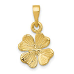 Load image into Gallery viewer, 14k Yellow Gold Polished &amp; Textured Four Leaf Clover Pendant
