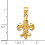 Load image into Gallery viewer, 14k Yellow Gold Polished Fleur de Lis Pendant
