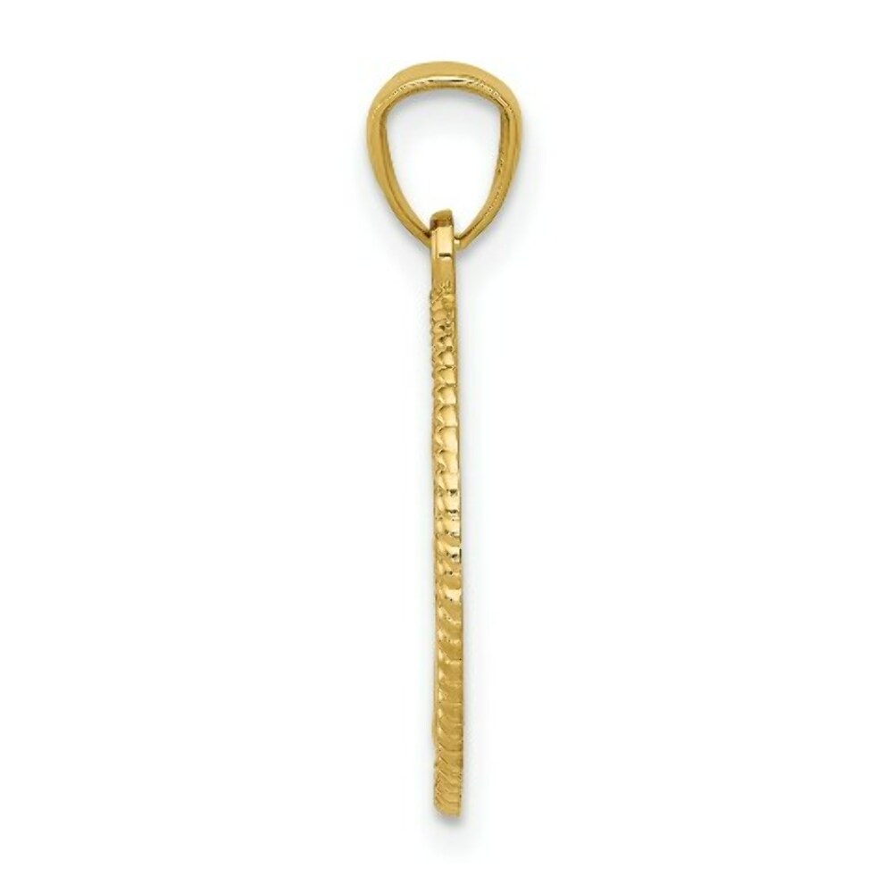 14k Yellow Gold Polished Tree Of Life in Round Pendant