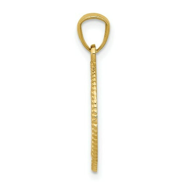 14k Yellow Gold Polished Tree Of Life in Round Pendant
