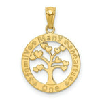 Load image into Gallery viewer, 14K Yellow Gold Polished One Family Many Hearts Tree of Life Pendant
