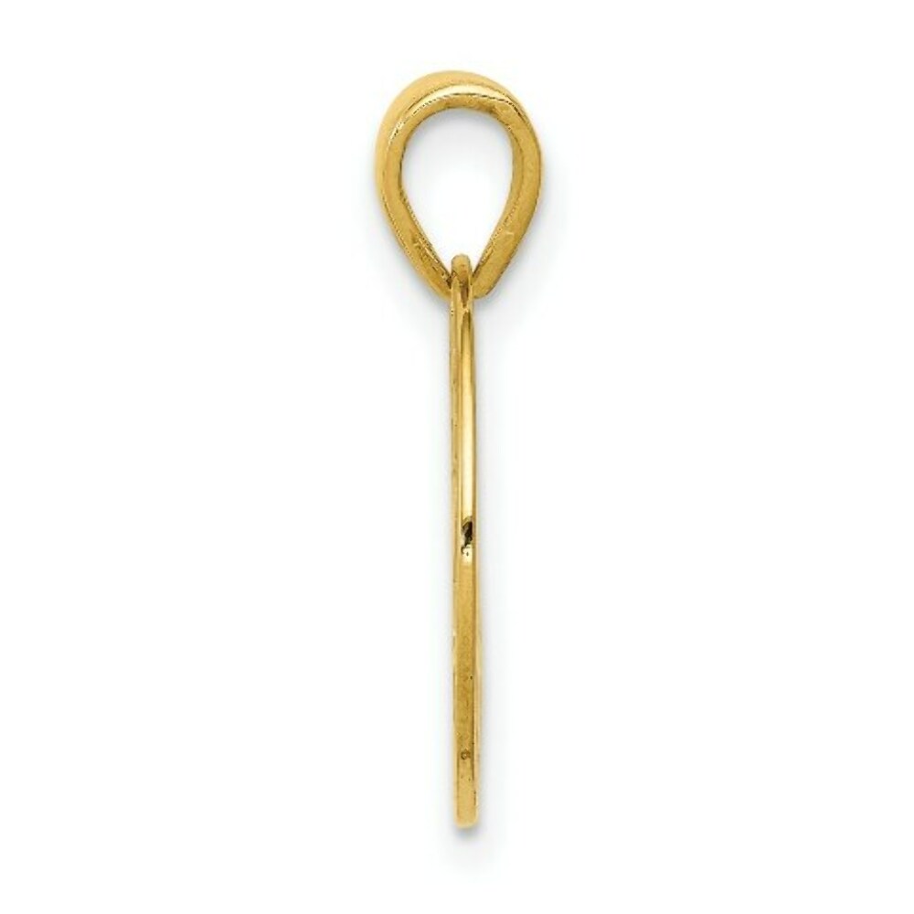 14k Yellow Gold Polished Tree in Circle Pendant