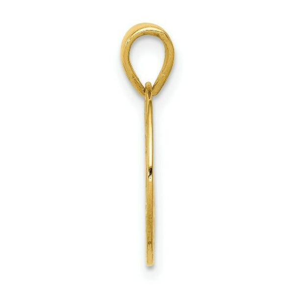 14k Yellow Gold Polished Tree in Circle Pendant