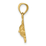 Load image into Gallery viewer, 14k Yellow Gold Satin Diamond-cut Sun Pendant
