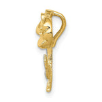 Load image into Gallery viewer, 14K Two-tone Gold with Rhodium Polished Rose Chain Slide
