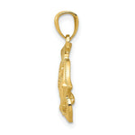 Load image into Gallery viewer, 14k Yellow Gold Polished Open Rose Pendant
