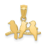 Load image into Gallery viewer, 14K Yellow Gold Polished Three Birds on a Branch Pendant
