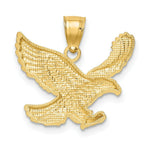 Load image into Gallery viewer, 14k Yellow Gold Diamond-cut Eagle Pendant
