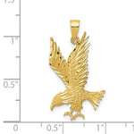 Load image into Gallery viewer, 14k Yellow Gold Polished and Diamond-cut Eagle Pendant
