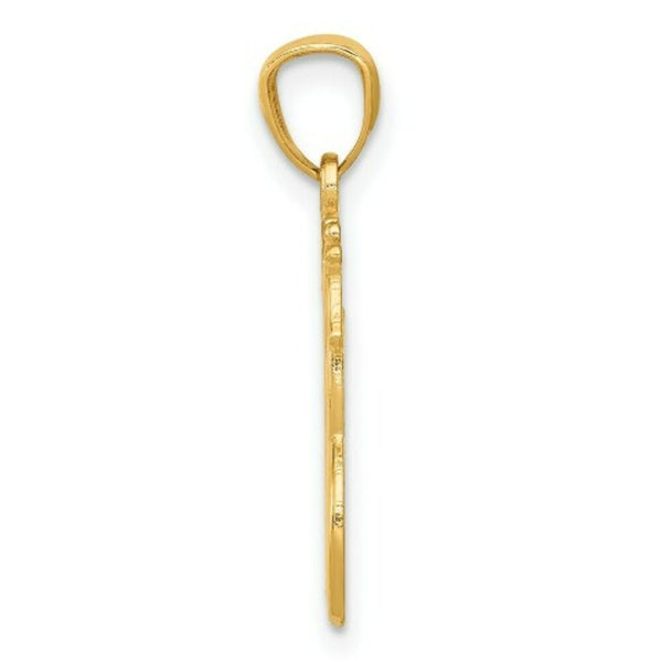 14K Yellow Gold Polished Interlocking Giraffes Pendant