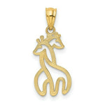 Load image into Gallery viewer, 14K Yellow Gold Polished Interlocking Giraffes Pendant
